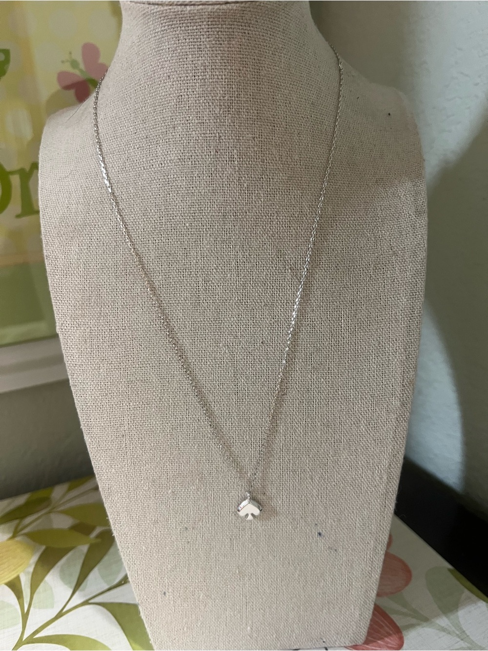 NWOT KateSpade Silver Spade Charm Necklace #TSNK